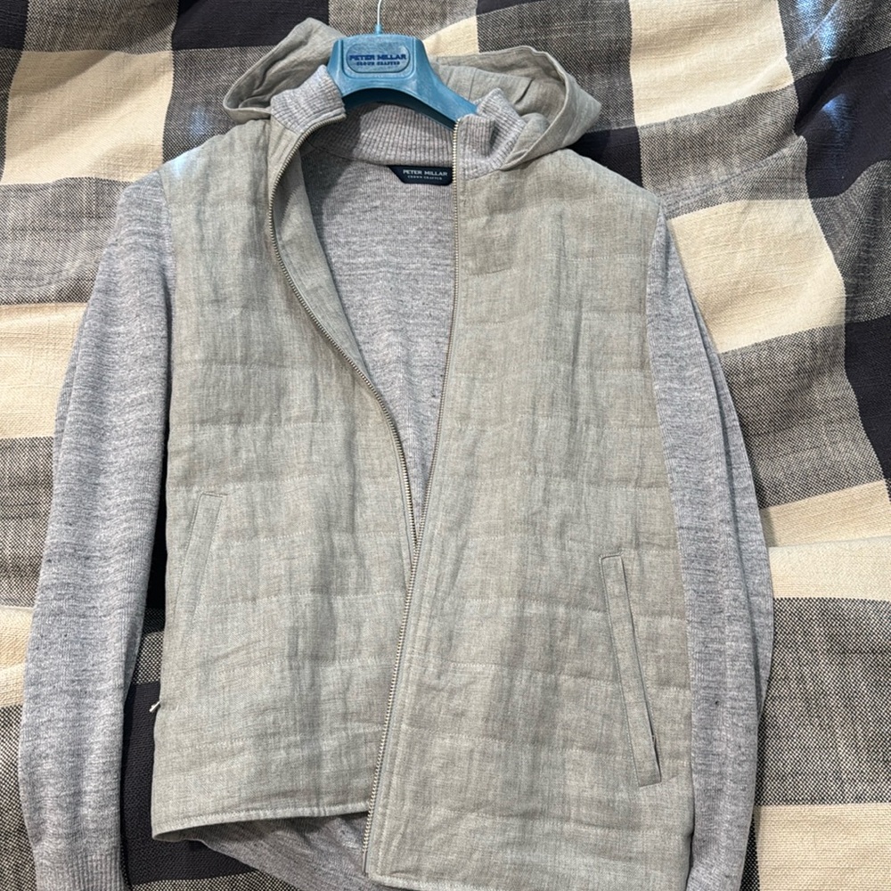 Peter millar flex bomber hoodie